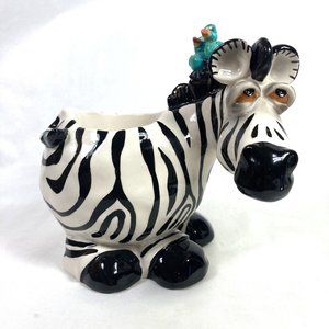 Kookie Kritters Russ Berrie Zebra Bird Candle Holder Doug Harris Design